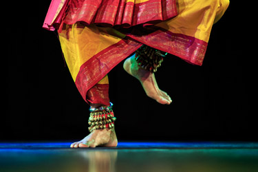 bharatanatyam performer's feet