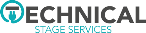 Technical Stage Services logo with grey and light blue text